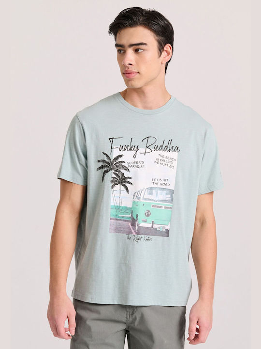 Funky Buddha Ανδρικό T-shirt Κοντομάνικο Τιρκουάζ