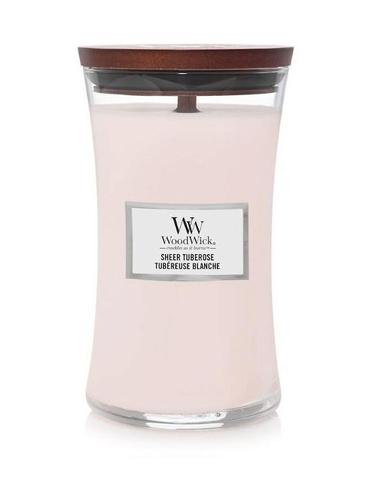 WoodWick Scented Candle Jar with Scent Sheer Tuberose 609gr 1pcs