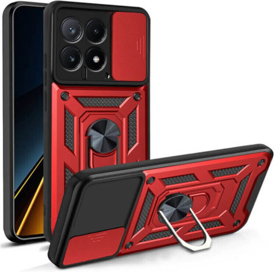 Slide Umschlag Rückseite Silikon Rot (Xiaomi 14)