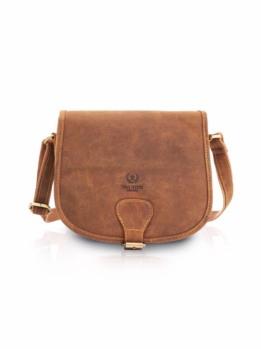 Paolo Peruzzi Leather Women's Bag Shoulder Tabac Brown