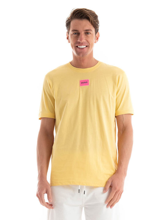 Hugo Boss T-shirt Bărbătesc cu Mânecă Scurtă YELLOW