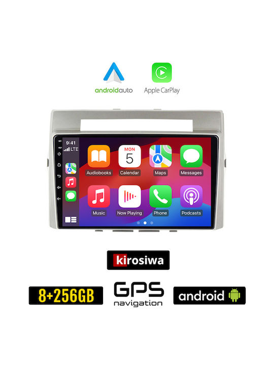 Kirosiwa Auto-Audiosystem für Toyota Umkehr 2004-2009 (Bluetooth/USB/AUX/WiFi/GPS/Apple-Carplay/Android-Auto) mit Touchscreen 9"