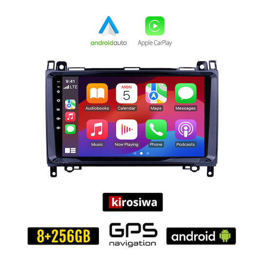 Kirosiwa Car Audio System for Mercedes-Benz A Class W169 2004-2012 (Bluetooth/USB/WiFi/GPS/Apple-Carplay/Android-Auto) with Touch Screen 9"