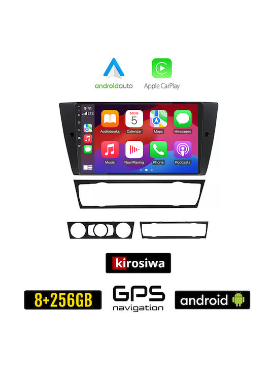 Kirosiwa Auto-Audiosystem für BMW E90 / E91 / E92 2005-2012 (Bluetooth/USB/WiFi/GPS/Apple-Carplay/Android-Auto) mit Touchscreen 9"