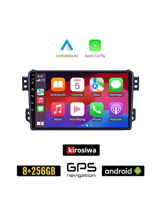 Kirosiwa Auto-Audiosystem für Suzuki Spritzer 2008+ (Bluetooth/USB/AUX/WiFi/GPS/Apple-Carplay/Android-Auto) mit Touchscreen 9"