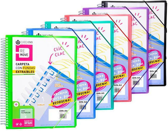 Carchivo Folder Supl Remove 20 Removable Transparent Sheets Black Carchivo