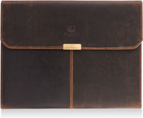 Leather Brown Bivouac A4 Organizer Paolo Peruzzi T-43-hbr