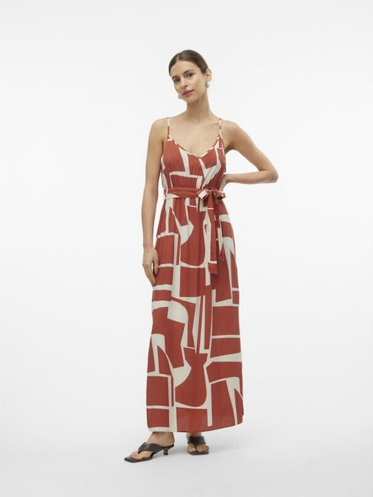 Vero Moda Maxi Φόρεμα Μπεζ