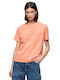 Superdry W D2 Ovin Embossed Vl Γυναικείο T-shirt Orange