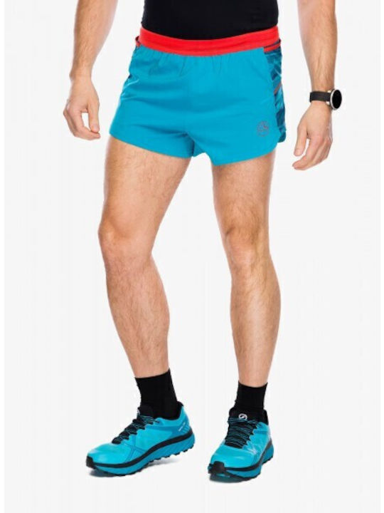 Auster Men's Athletic Shorts Tropic Blue/cherry Tomato