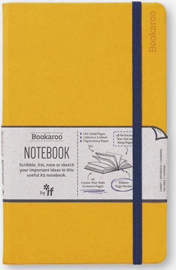 IF Bookaroo Σημειωματάριο A5 96 Φύλλων Ριγέ Κίτρινο