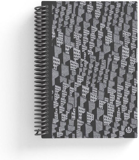Carchivo Spiral Notebook A5 PP Black 80 Sheets Dotted Urban Carchivo