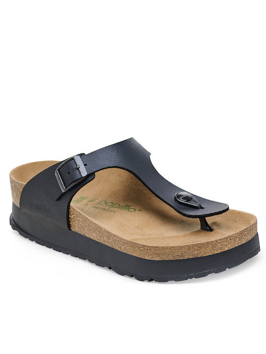 Birkenstock Gizeh Damen Flache Sandalen Anatomisch in Schwarz Farbe