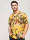 Superdry Print Men's Shirt Short Sleeve YELLOW