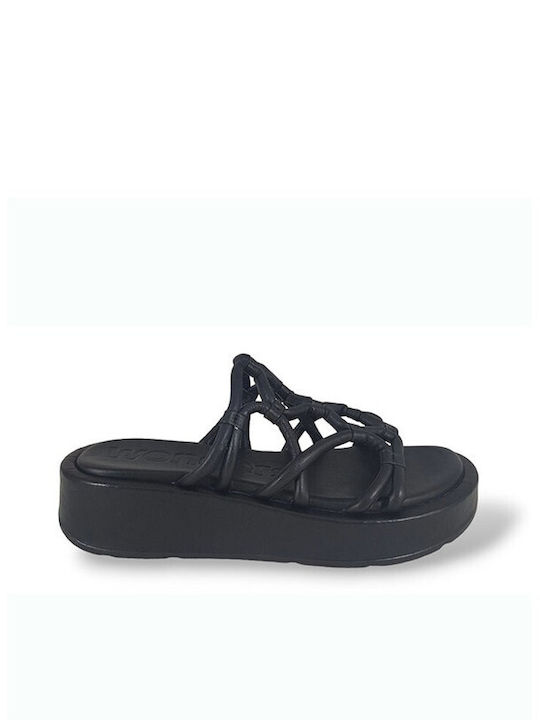 Wonders Piele Sandale dama Pantofi cu platformă în Negru Culoare