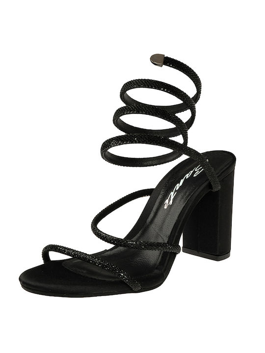 Sante Damen Sandalen mit hohem Absatz in Schwarz Farbe