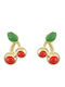 Papoulidis Jewellery Επιχρυσωμένα Παιδικά Σκουλαρίκια Καρφωτά από Ασήμι