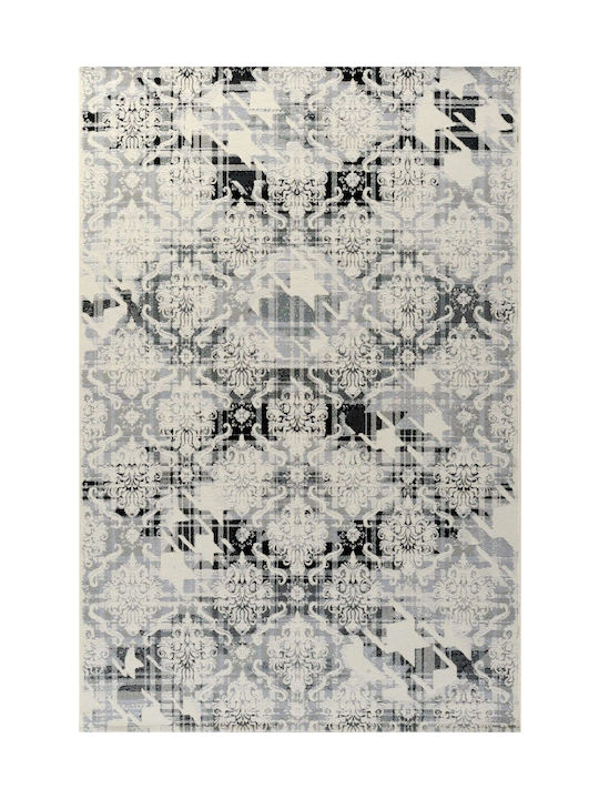 Tzikas Carpets 150x200cm Capri 00629-102 Χαλί Ορθογώνιο Black-white