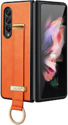 Samsung Galaxy Z Fold3 5g Sulada Cool Series Pc + Leather Texture Skin Feel Shockproof Phone Case Orange Samsung Galaxy Z Fold3 5g Sulada Cool Series Pc + Leather Texture Skin Feel Shockproof Phone Case Orange