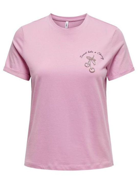 Only Femeie Tricou Pastel Lavender