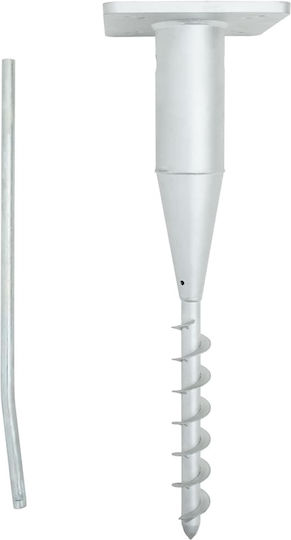 vidaXL Стойка за чадър от Метал Silver 16x16x52см