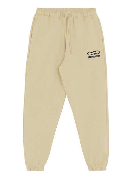 Propaganda Herren-Sweatpants Fleece Beige