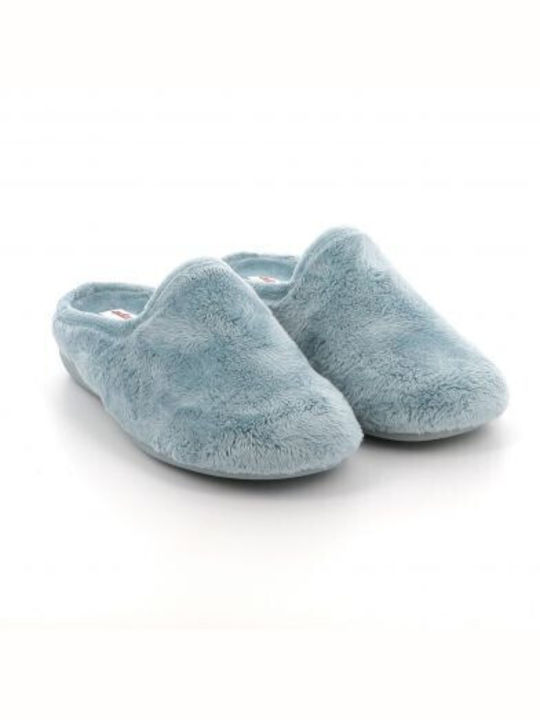 Adam's Shoes Papuci de casă pentru femei de iarnă în Turcoaz culoare