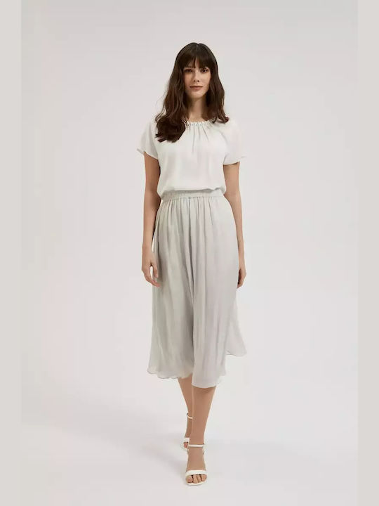 Make your image Midi Skirt with Tulle in Gray color