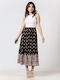 Simple Fashion Midi Skirt in Black color