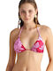 Topuri De Bikini Triunghi Cupe B Cu Burete Floral Burgundy
