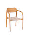 Oslo Dining Room Wooden Armchair Beige 55x54x80cm