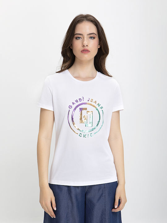 Gaudi Γυναικείο T-shirt Λευκό