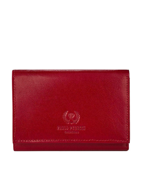 Small Leather Women's Wallet with RFID Red