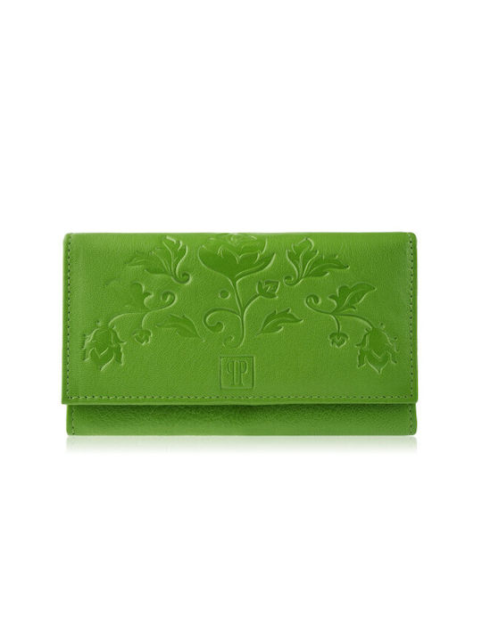 Paolo Peruzzi Δερμάτινο Γυναικείο Πορτοφόλι με RFID Πράσινο