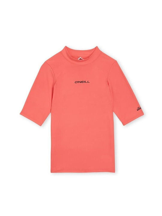 O'neill Skins S S Kinder Badeanzug Rashguard Coral