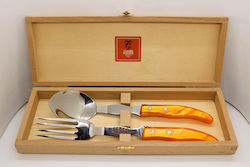 Laguiole Inox Serving Utensil Set Orange 2pcs