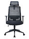 Cross Office Chair with Fixed Arms Black Homefit