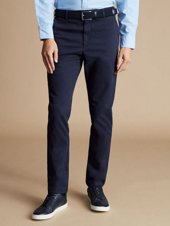 Charles Tyrwhitt Men's Trousers Chino Elastic BLUE DUST