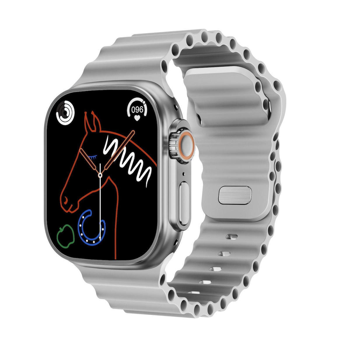 Ws e9 Ultra 2.2 Inch Ip67 Waterproof Ocean Silicone Band Smart Watch Support Heart Rate Nfc Silver Skroutz.gr