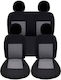 Auto Gs Car Seat Cover Set 10pcs Prime Full Black 11636