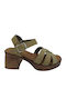 Leather Sandals Green