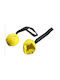 Schweikert Leder Hundeball Lederball Air Gelb 1 Griff 10cm