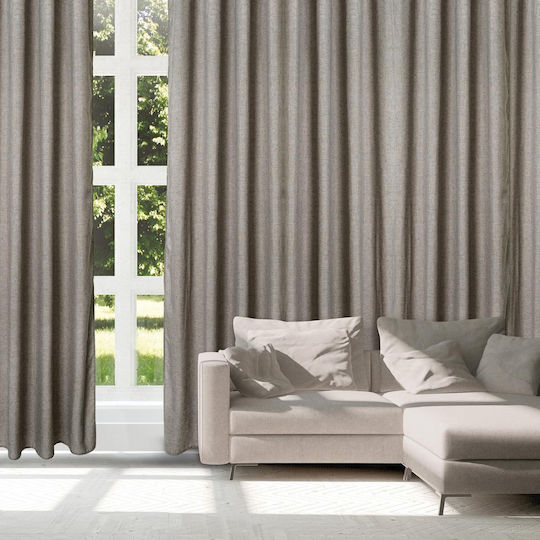 Das Home Κουρτίνα με Τρουκς 2251 Καφέ 140x270εκ.