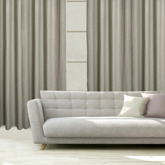 Das Home Κουρτίνα με Τρουκς 2260 Γκρι 140x270εκ.