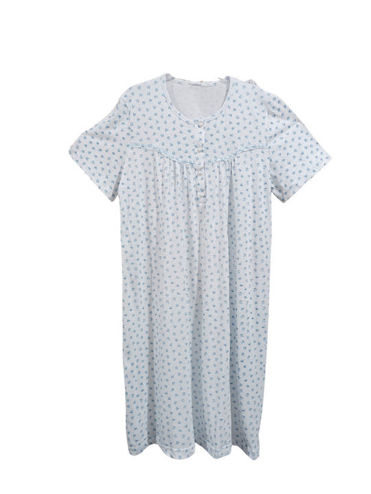 Giota Summer Cotton Women's Nightdress White