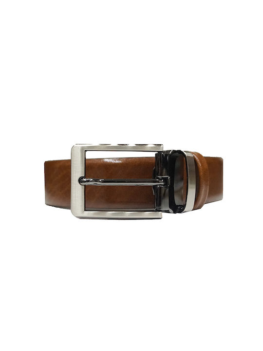 William G Men's Leather Belt Brown