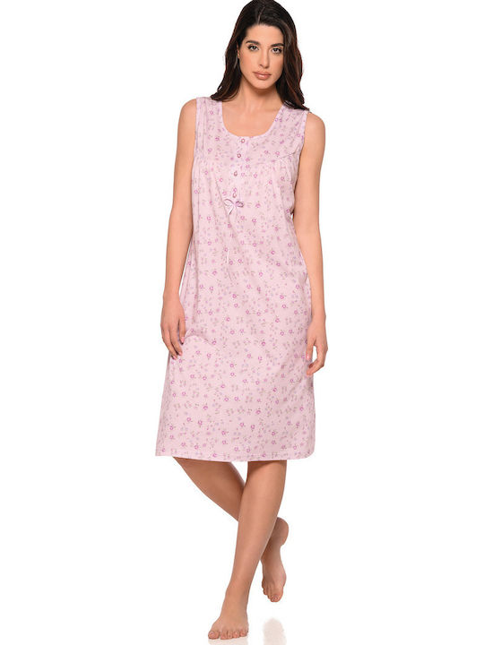Clio Sommer Damen Nachthemd Rosa