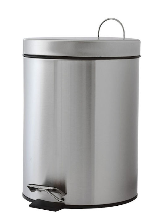 Dianomiki Inox Perie de toaletă Închidere lentă 12lt Argintiu