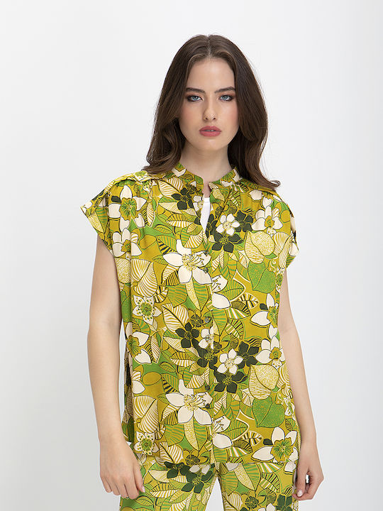 Diana Women's Floral Short Sleeve Shirt Floral Print (printed)