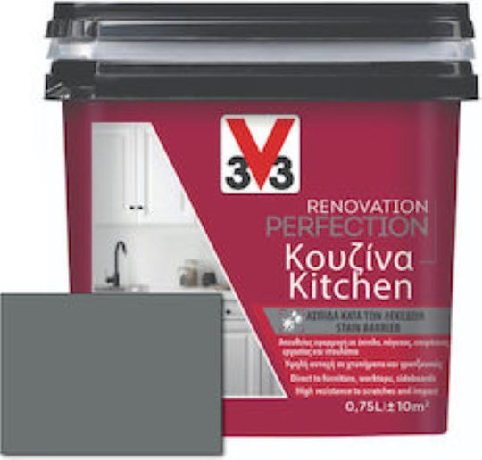 3v3 V33 Ανακαίνισης Κουζίνας Renovation Perfection Slate Σατινέ 0.75lt